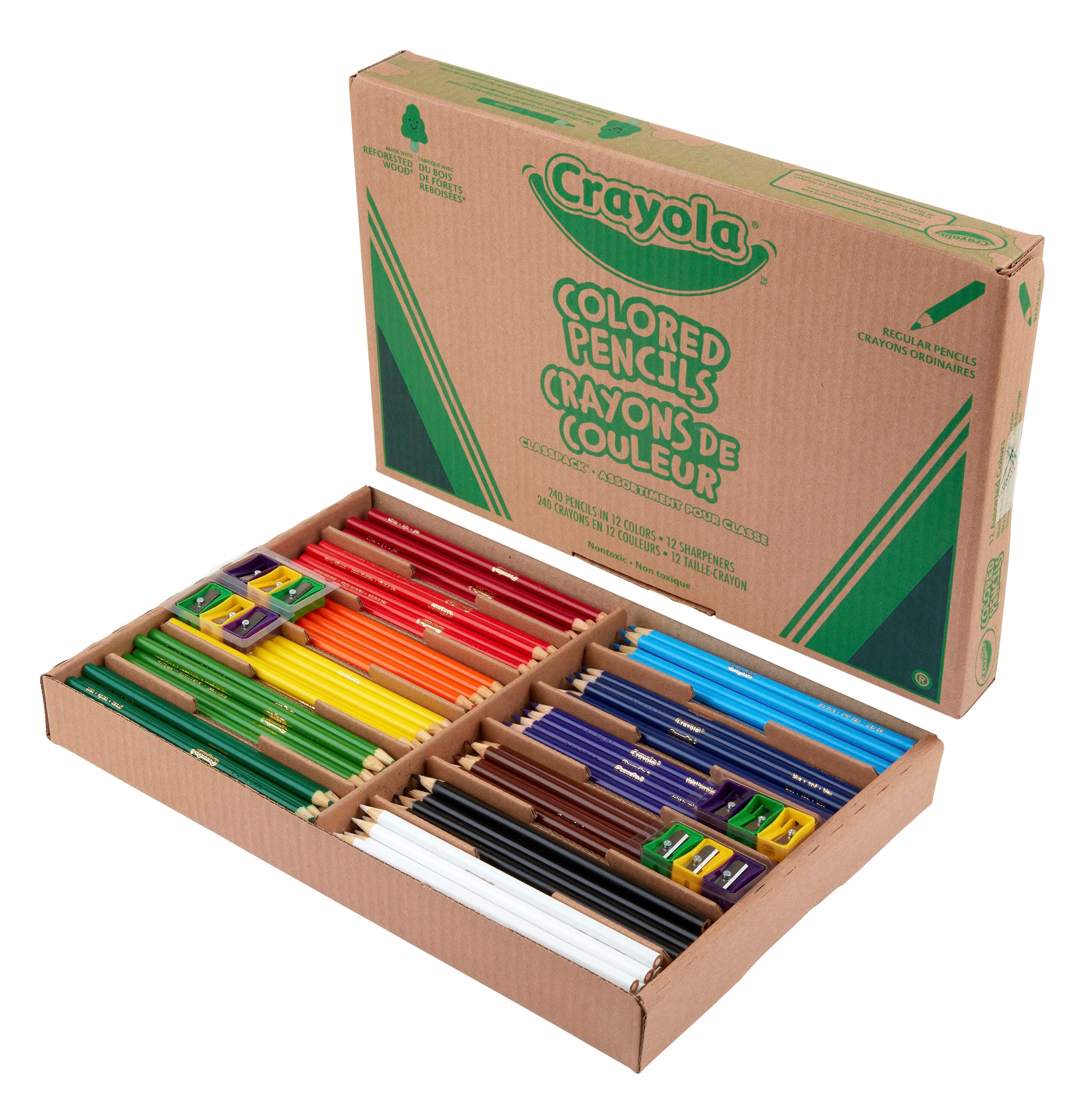 Crayola Colored Pencil Classpack, 12-Assorted Colors, Set of 240